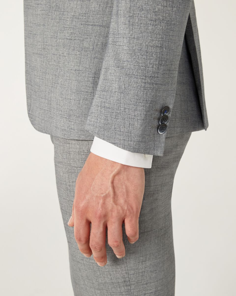 Light Grey Slim Stretch Marle Tailored Jacket